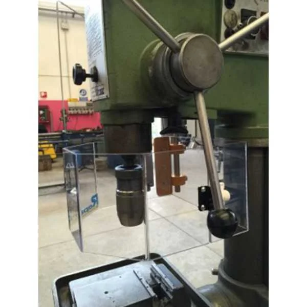 SAFETY GUARD IN POLYCARBONATE FOR SPINDLE OF DRILLING MACHINE WITH OR WITHOUT MICROSWITCH - TYPE TR [T2T] - Repar2