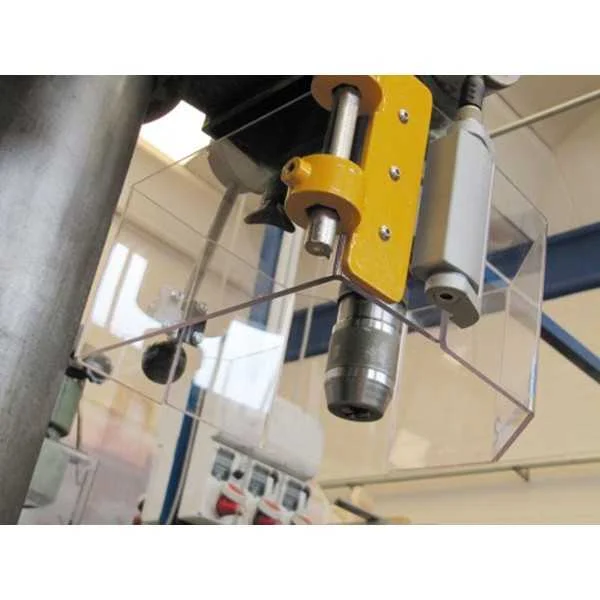 SAFETY GUARD IN POLYCARBONATE FOR SPINDLE OF DRILLING MACHINE WITH OR WITHOUT MICROSWITCH - TYPE TR [T2T] - Repar2