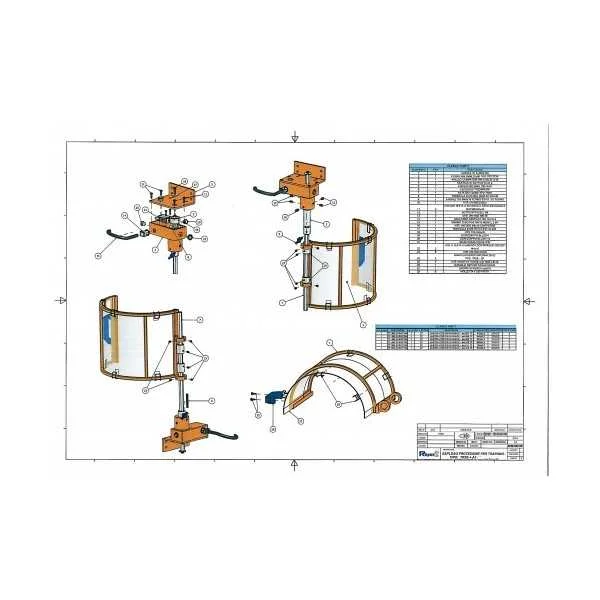 SAFETY GUARD IN POLYCARBONATE FOR SPINDLE OF DRILLING MACHINE WITH OR WITHOUT MICROSWITCH - TYPE TR3B - Repar2