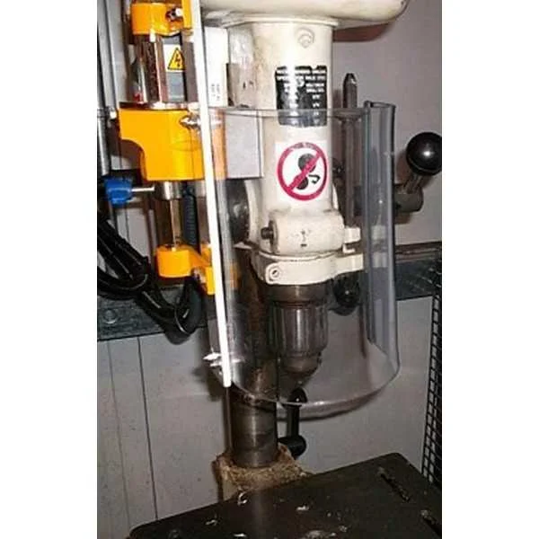SAFETY GUARD IN POLYCARBONATE FOR SPINDLE OF DRILLING MACHINE WITH OR WITHOUT MICROSWITCH - TYPE TR6 - Repar2