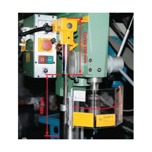 SAFETY GUARD IN POLYCARBONATE FOR SPINDLE OF DRILLING MACHINE WITH OR WITHOUT MICROSWITCH - TYPE TR7 - Repar2