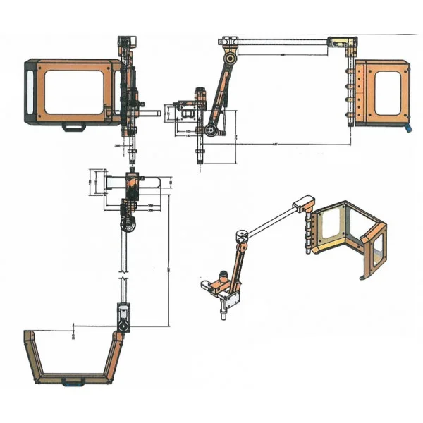 SAFETY GUARD FOR VERTICAL SPINDLE OF MILLING MACHINE ON ARM WITH TRIPLE MICROSWITCH - TYPE BAF - Repar2