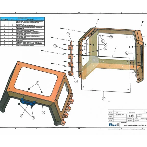 SAFETY GUARD FOR VERTICAL SPINDLE OF MILLING MACHINE ON ARM WITH TRIPLE MICROSWITCH - TYPE BAF - Repar2