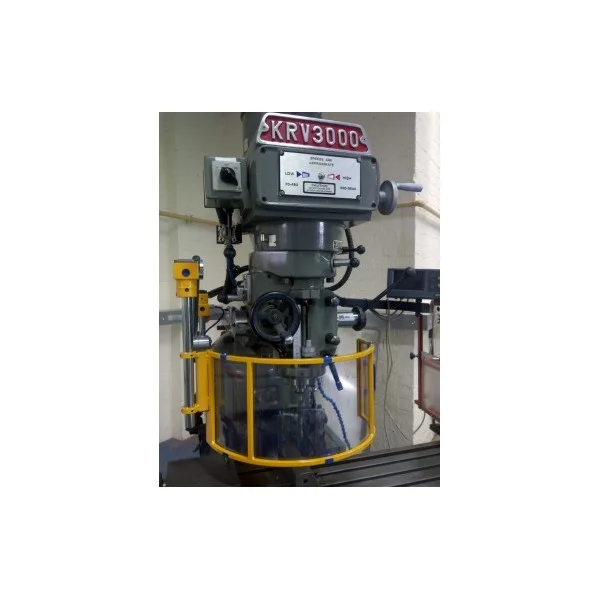 Vertical polycarbonate milling spindle guard on articulated arm with 2 microswitches - type FA - Repar2