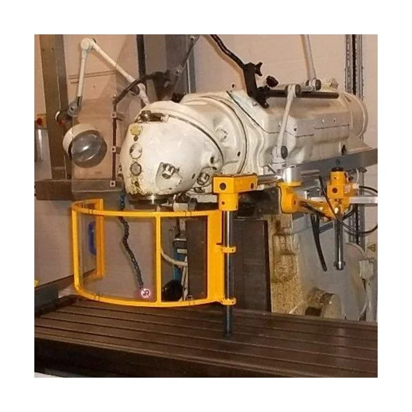 Vertical polycarbonate milling spindle guard on articulated arm with 3 microswitches - type FAB - Repar2