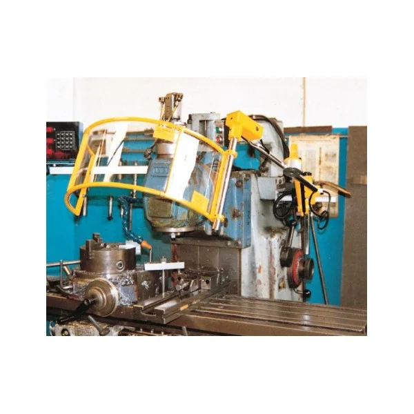 Vertical polycarbonate milling spindle guard on articulated arm with 3 microswitches - type FAB - Repar2