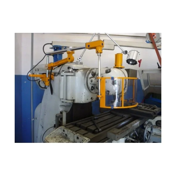 Vertical polycarbonate milling spindle guard on articulated arm with 3 microswitches - type FAB - Repar2