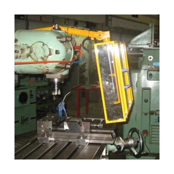 Vertical polycarbonate milling spindle guard on articulated arm with 3 microswitches and Led lighting - type FAB/L - Repar2