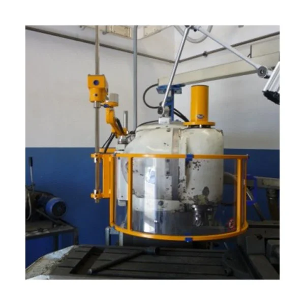Vertical polycarbonate milling spindle guard on articulated arm with 3 microswitches and Led lighting - type FAB/L - Repar2