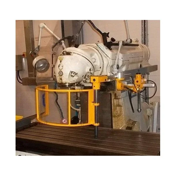 Vertical polycarbonate milling spindle guard on articulated arm with 3 microswitches and Led lighting - type FAB/L - Repar2