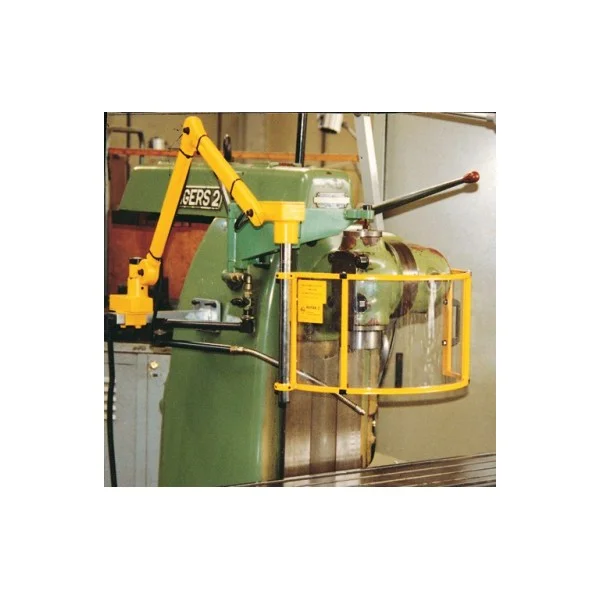 Vertical polycarbonate milling spindle guard on articulated arm with 2 microswitches and LED lighting - type FB/L	 - Repar2