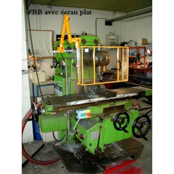 SAFETY GUARD IN POLYCARBONATE FOR VERTICAL SPINDLE OF MILLING MACHINE ON ARM WITH TRIPLE MICROSWITCH - TYPE FBB - Repar2