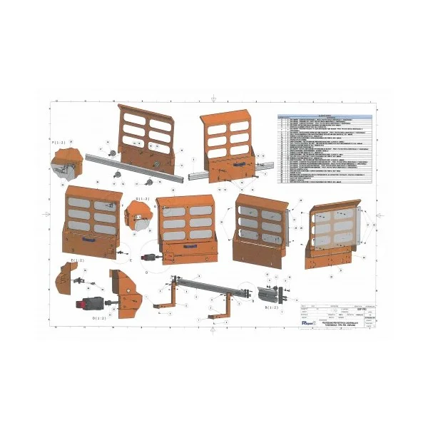Protection for surface or cylindrical grinding machines with single (type PR) or double sliding door (type PR/3) and microswitch - Repar2