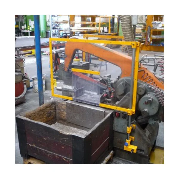 DOUBLE SAFETY GUARD IN POLYCARBONATE FOR SAWING MACHINE ON ARM WITH MICROSWITCH - TYPE PS - Repar2