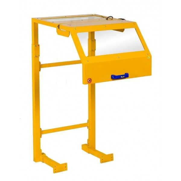 SAFETY GUARD FOR SMALL LATHES FIXED ON PEDESTAL WITH POLYCARBONATE SCREEN AND MICROSWITCH - TYPE MINOR FIX - Repar2
