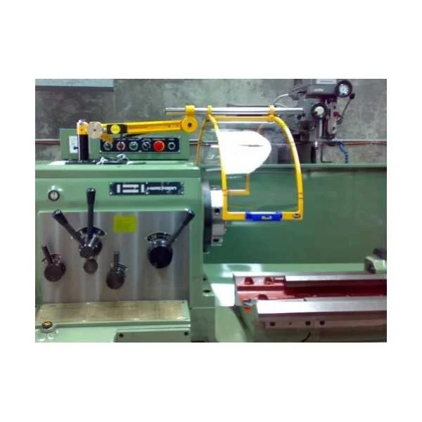 SAFETY GUARD FOR CHUCK OF LATHE IN POLYCARBONATE OR LAMINATED GLASS ON VERTICAL LIFTING ARM WITH MICROSWITCH - TYPE PT - Repar2