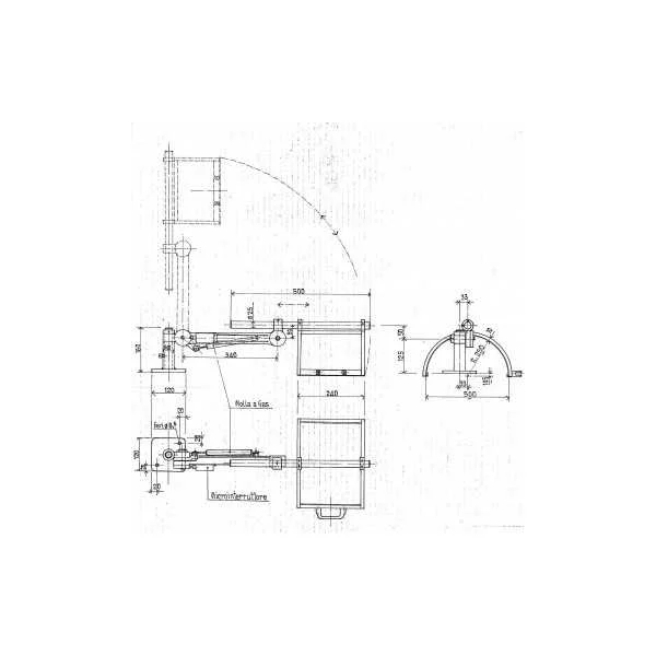 SAFETY GUARD FOR CHUCK OF LATHE IN POLYCARBONATE OR LAMINATED GLASS ON VERTICAL LIFTING ARM WITH MICROSWITCH - TYPE PT - Repar2