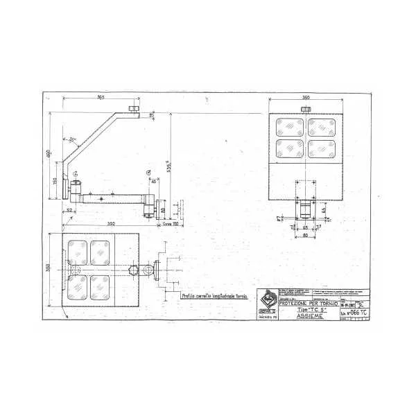 SAFETY GUARD FOR SADDLE OF LATHE WITH FRONTAL FITTING WITH OR WITHOUT MICROSWITCH - TYPE TC FRONT FITTING - Repar2