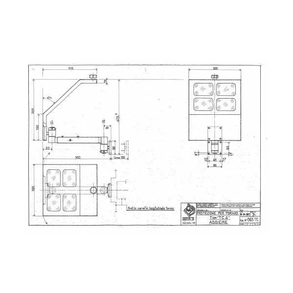 SAFETY GUARD FOR SADDLE OF LATHE WITH FRONTAL FITTING WITH OR WITHOUT MICROSWITCH - TYPE TC FRONT FITTING - Repar2