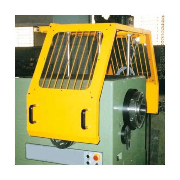 Sliding safety guard for chuck of lathe in polycarbonate or laminated glass with microswitch - type AM - Repar2