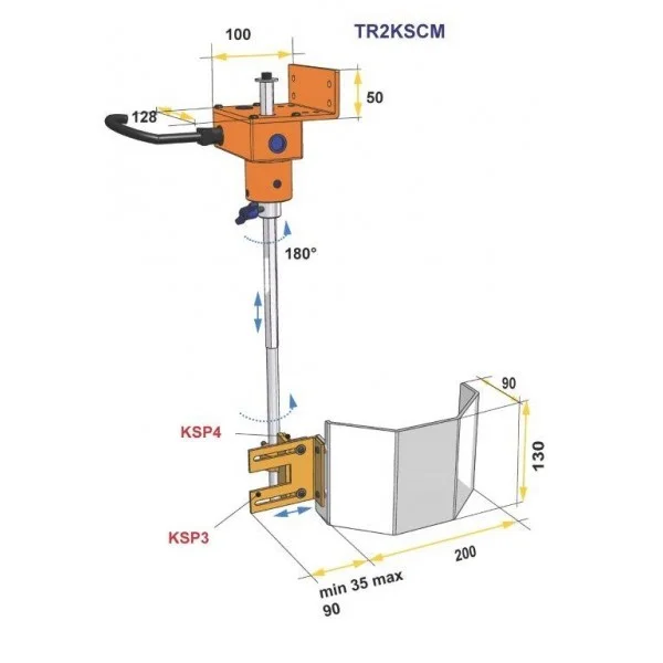 SUPPLY OF 2 ADJUSTING BRACKETS ONLY X TR2 & TR7 SCREEN (KSP3+KSP4) -  Repar2