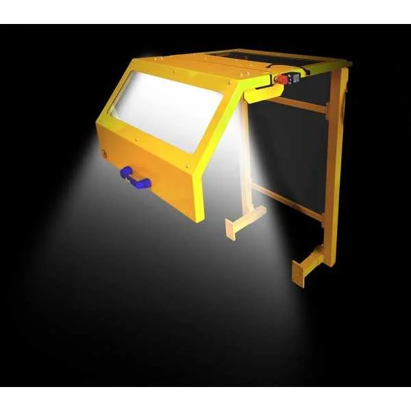 VEILIGHEIDSWAARSCHUWING VOOR KLEINE LESSEN VASTGESTELD OP PEDESTAL MET POLYCARBONAAT SCREEN EN MICROSWITCH - TYPE MINOR FIX - Repar2