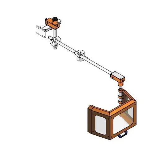 [2AF450PCMLH] SAFETY GUARD FOR VERTICAL SPINDLE OF MILLING MACHINE ON ARM WITH DOUBLE MICROSWITCH - TYPE AF - Repar2