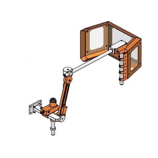 [2BAF450PCMLH] SAFETY GUARD FOR VERTICAL SPINDLE OF MILLING MACHINE ON ARM WITH TRIPLE MICROSWITCH - TYPE BAF - Repar2