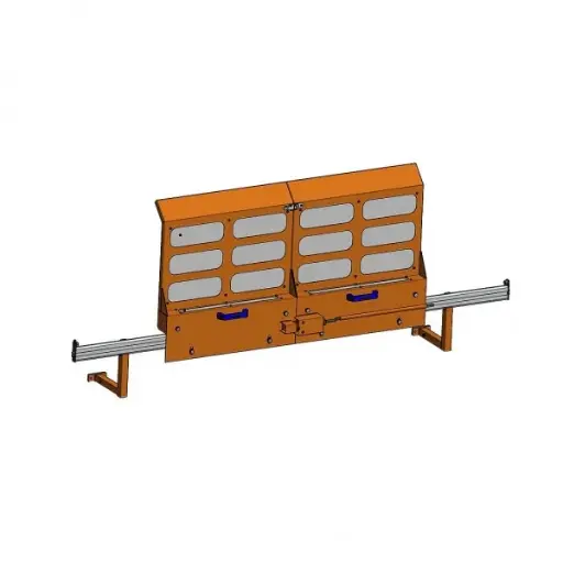 [4PR11200] Bescherming voor oppervlakte- of rondslijpmachines met enkele (type PR) of dubbele schuifdeur (type PR/3) en microschakelaar - Repar2