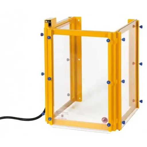 [10ST] COUVERTURE DE SECURITE POUR MACHINE A SLOTTER AVEC PORTE SIMPLE ET MICROSWITCH - TYPE ST - Repar2